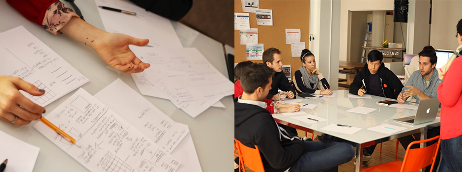 Cross-team workshop sketches